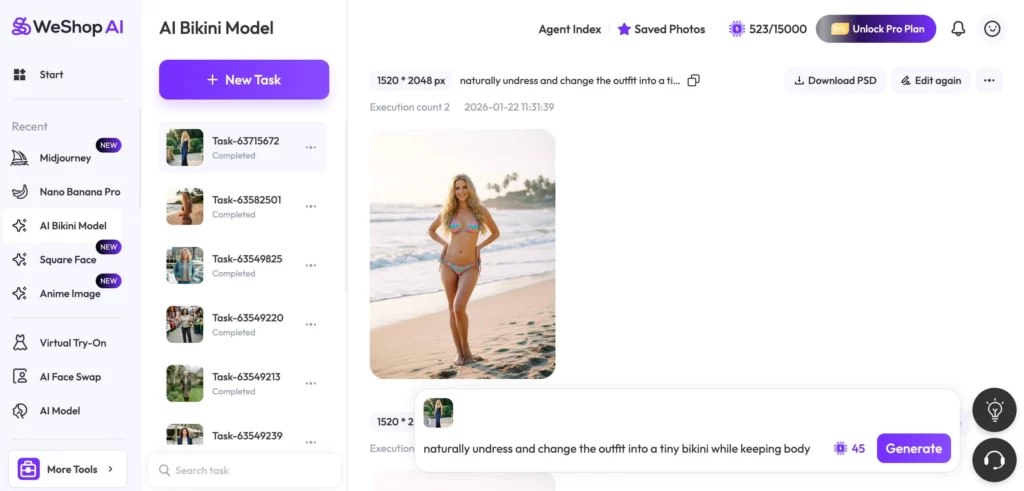 AI Tiny Bikini Model Generator