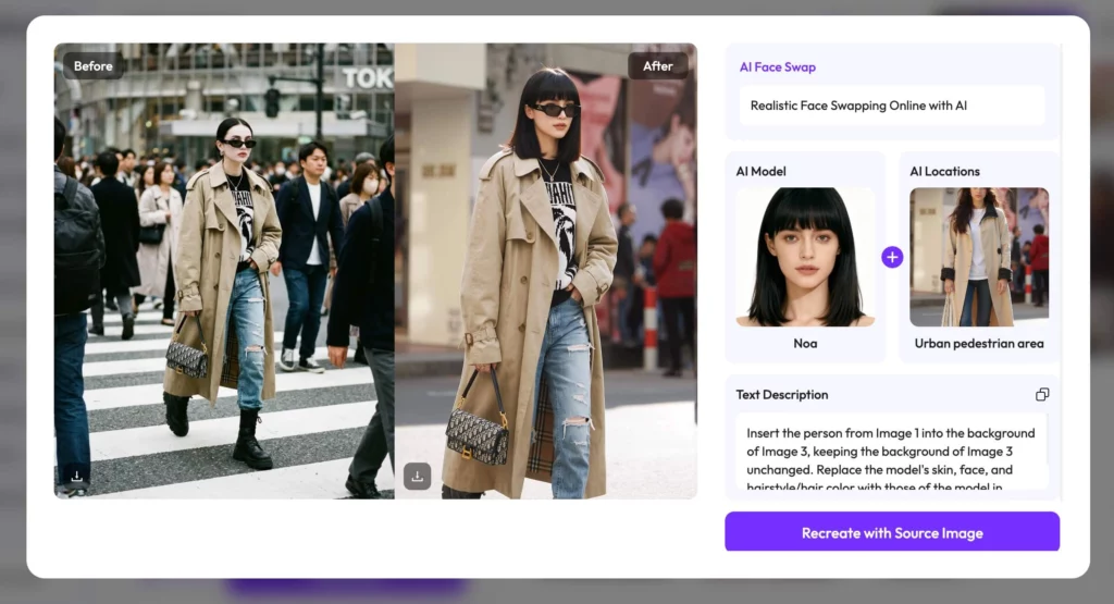 ai face swap with weshop ai