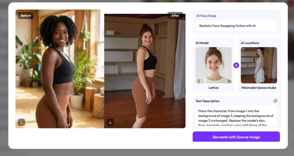 ai face swap with weshop ai