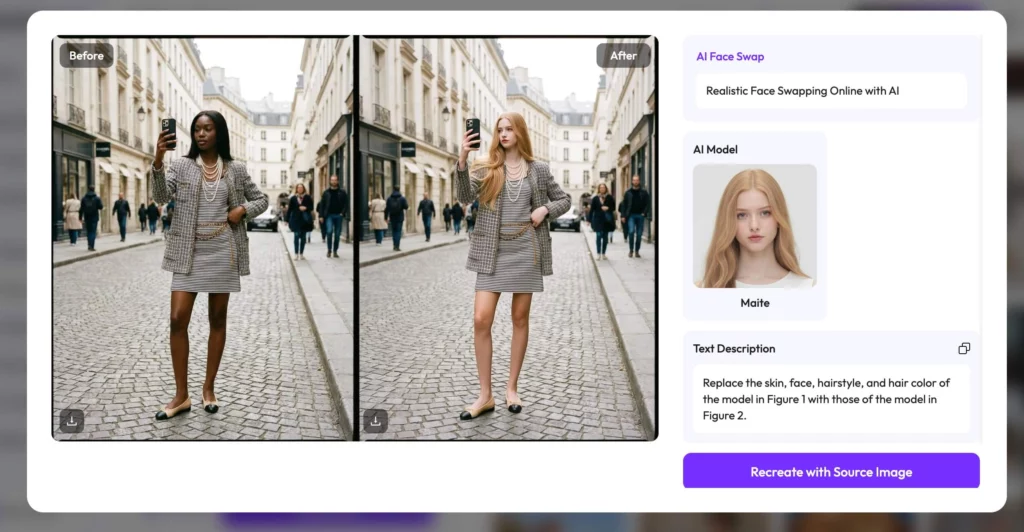 ai face swap with weshop ai