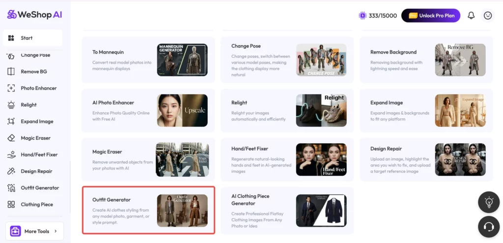 AI Outfit Generator with WeShop AI
