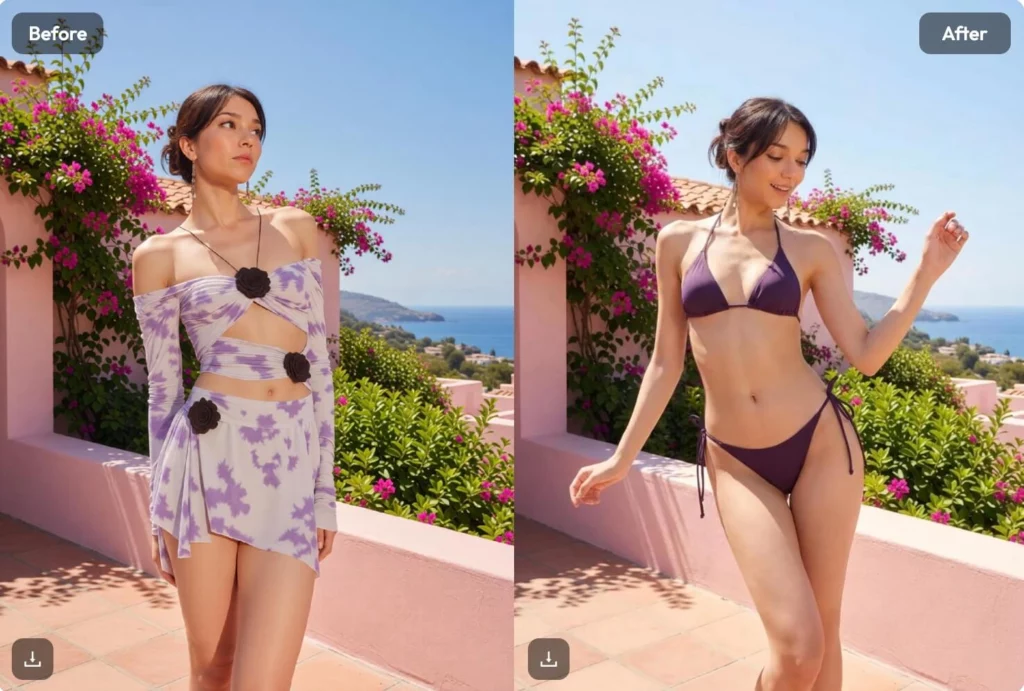 ai bikini image generated on weshop ai