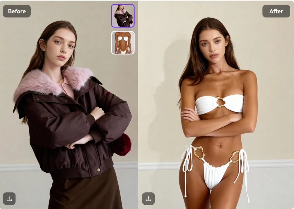 ai clothes remover image generated on weshop ai