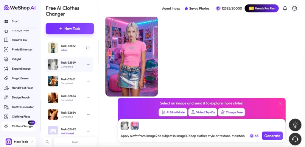 ai clothes remover image generated on weshop ai