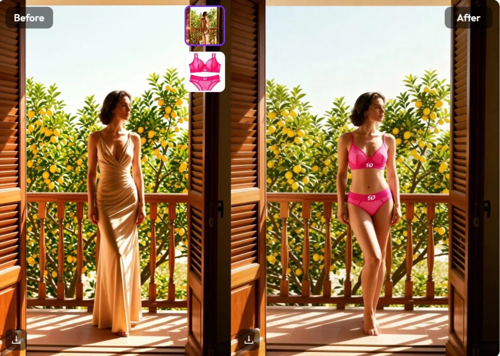 ai clothes remover image generated on weshop ai