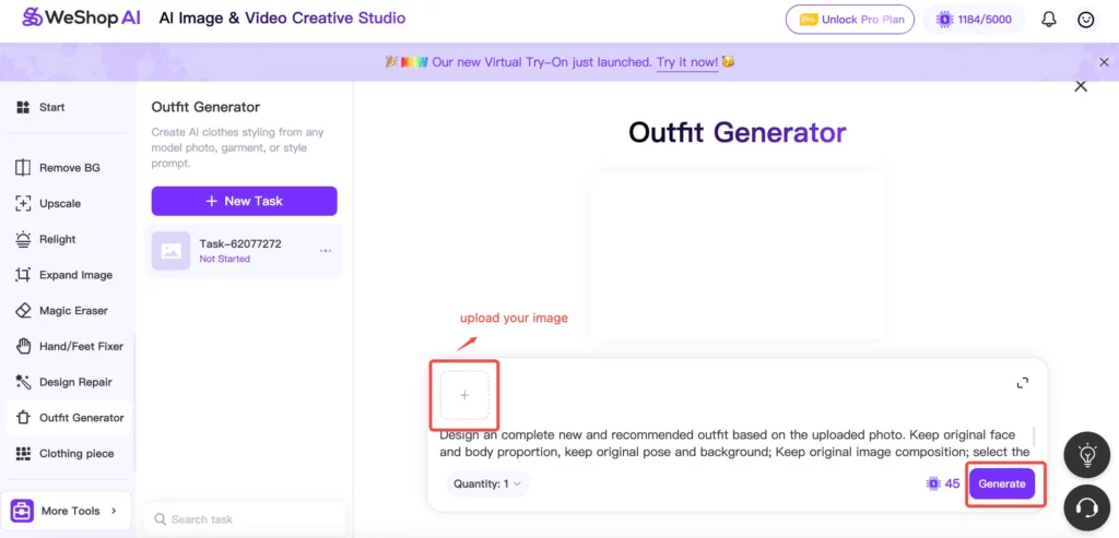 outfit generator by weshop ai