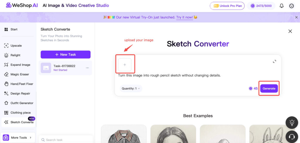 Sketch Converter by WeShop AI