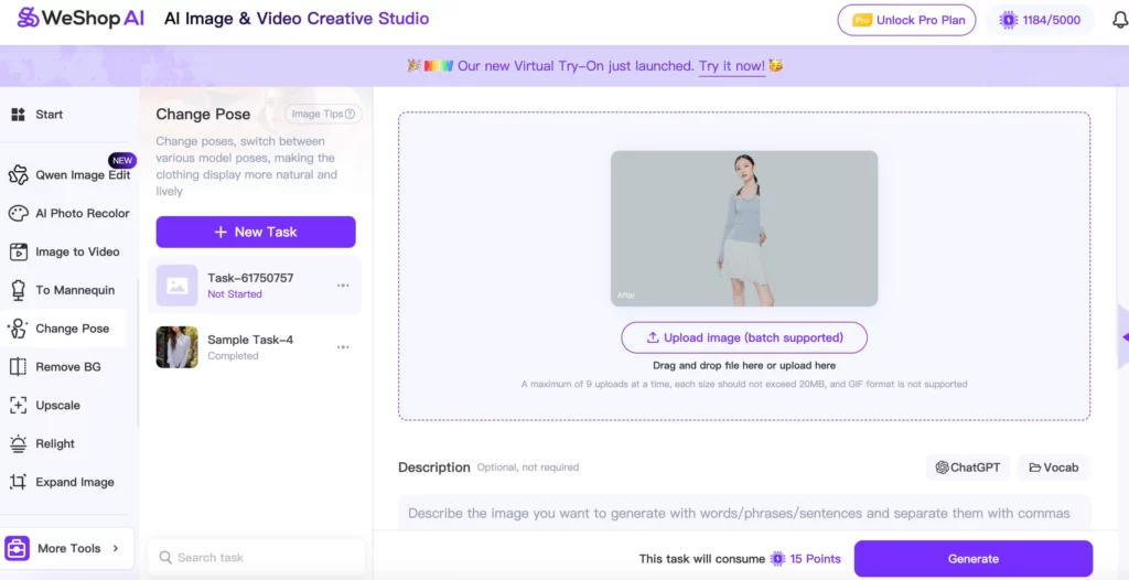 AI Pose Change for Lingerie Models