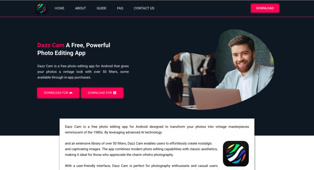 clipboard-image-1770795164 – WeShop AI Blog screenshot of free filter app dazzcam