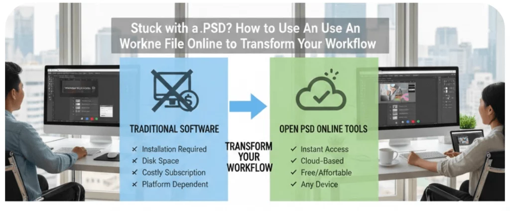 illustration of Open PSD File Online
