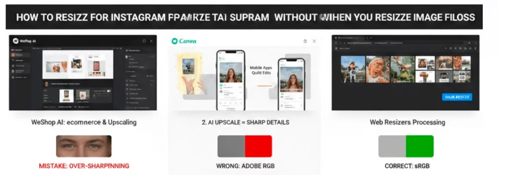 illustration of Resized Images for Instagram