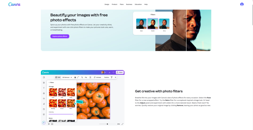 image – WeShop AI Blog screenshot of free filter app Canvas