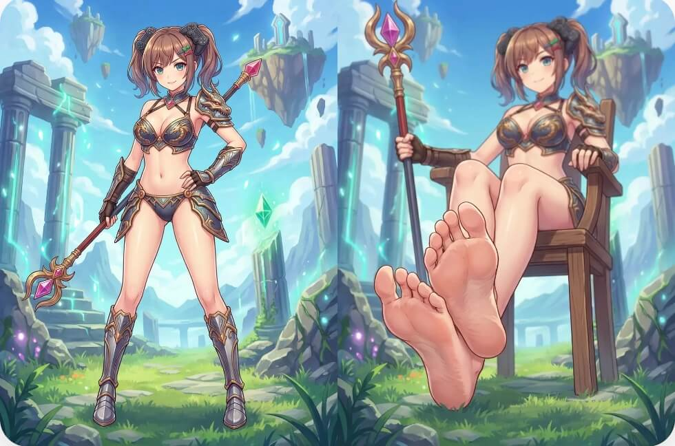 ai feet image generated on weshop ai