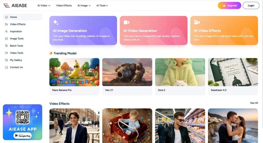 dashboard screenshot of ai ease