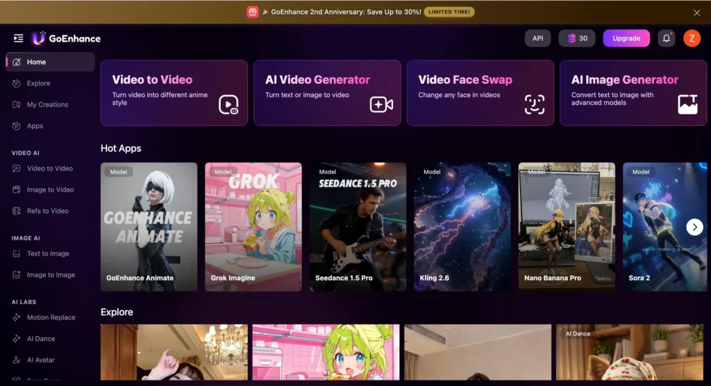 screenshot of GoEnhance AI