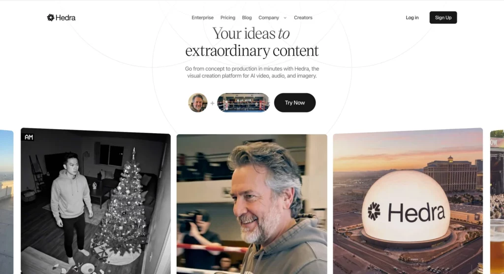 screenshot of hedra ai