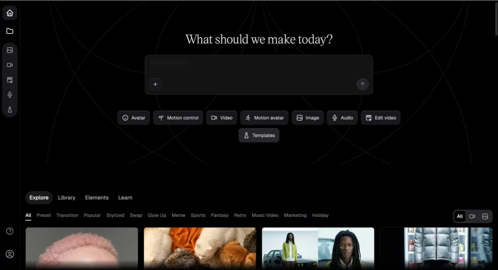 screenshot of hedra ai