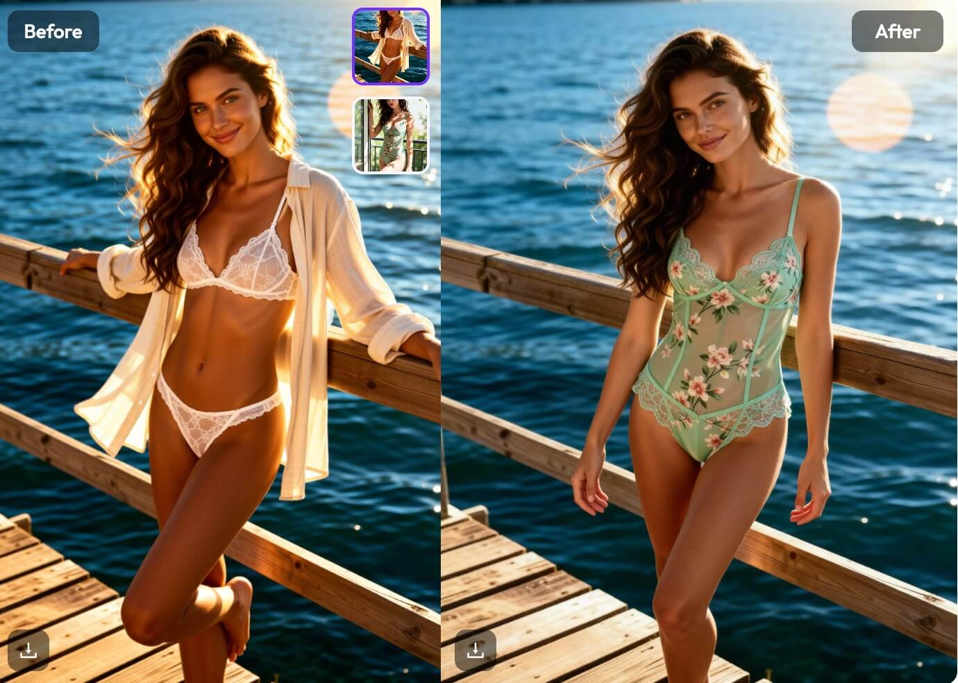 ai clothes changer image generated on weshop ai