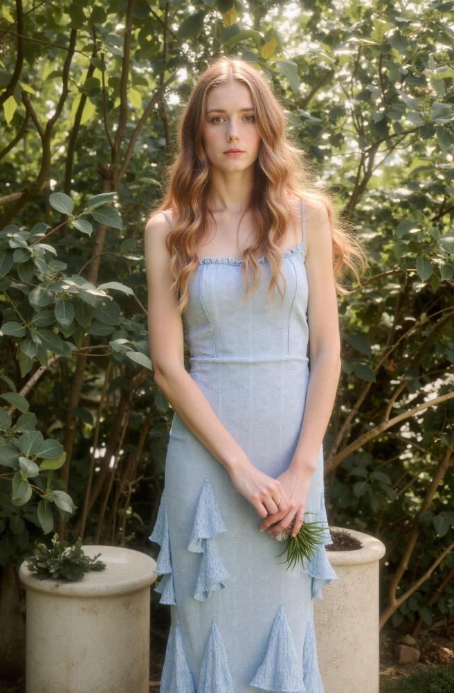 6969c5831b81e89927ba0797_original – WeShop AI Blog Original photo of a woman in a blue dress before anime transformation using WeShop AI Anime Image Converter