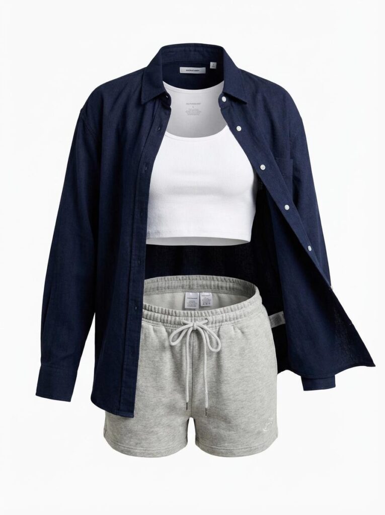 the neck opening, cuffs, and hem, revealing the inner fabric texture and labels by weshop ai