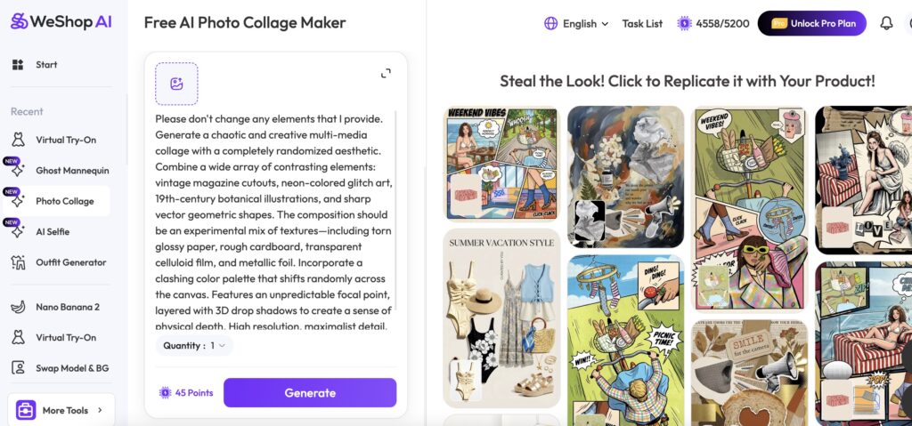 instructions of AI Collage Maker by weshop AI