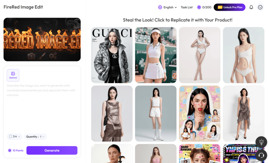 A split image showing a woman in an urban setting on the left and the same woman realistically placed in a lush forest background on the right using FireRed Image Edit.