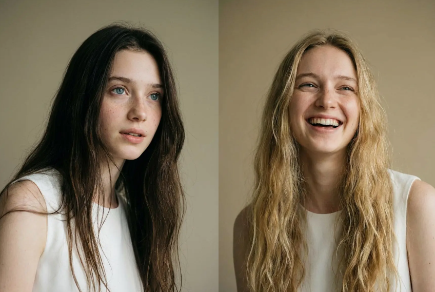 A detailed AI face swap demonstration featuring a close-up of a person's face. The image highlights the seamless integration of new facial features—eyes, nose, and mouth—onto the target head, showing high-quality skin texture blending.