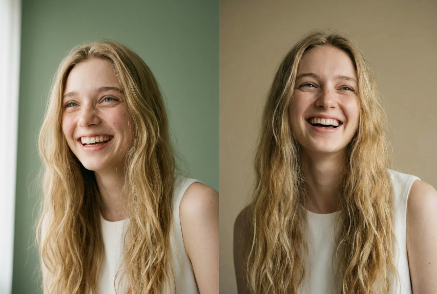 A detailed AI face swap demonstration featuring a close-up of a person's face. The image highlights the seamless integration of new facial features—eyes, nose, and mouth—onto the target head, showing high-quality skin texture blending.