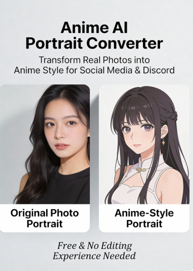 A professional portrait of an Asian woman compared with her anime-style counterpart, specifically optimized for Discord and social media profiles.
