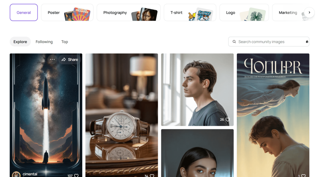 2000 – WeShop AI Blog The Ideogram community showcase featuring AI-generated logos, posters, and typography-heavy graphic designs.