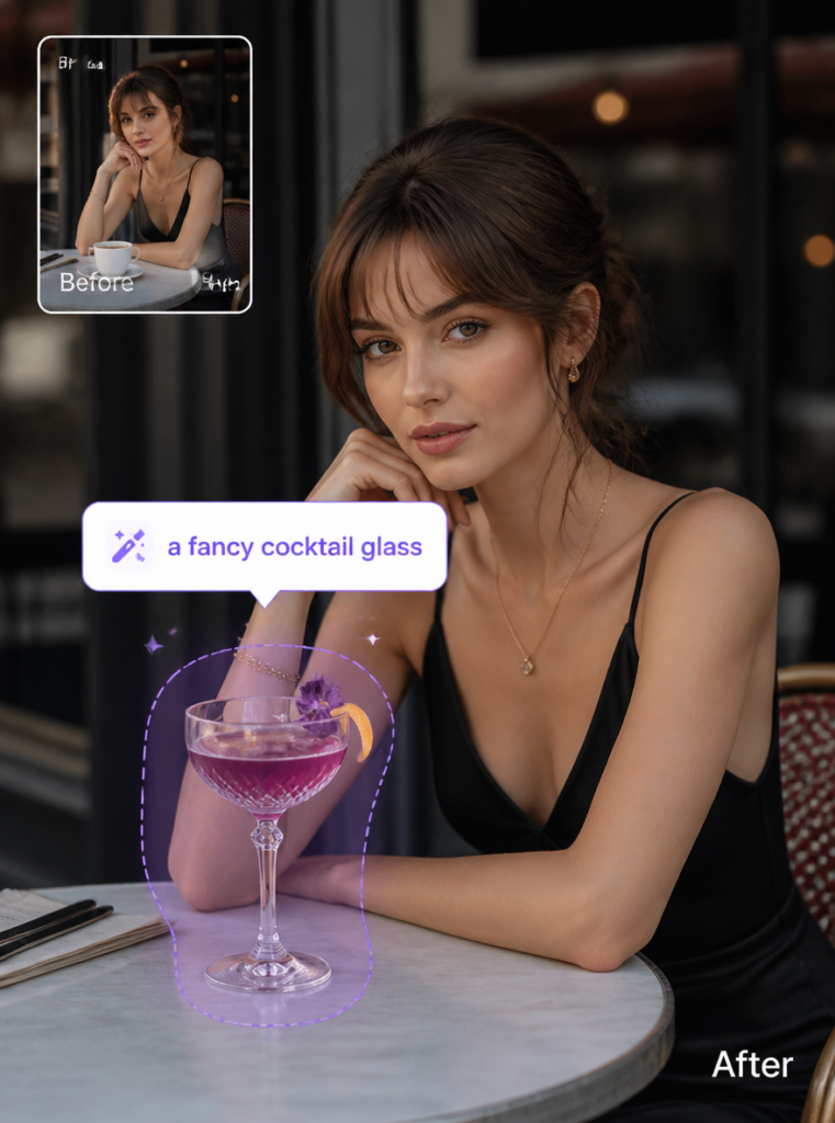 a fancy cocktail glass