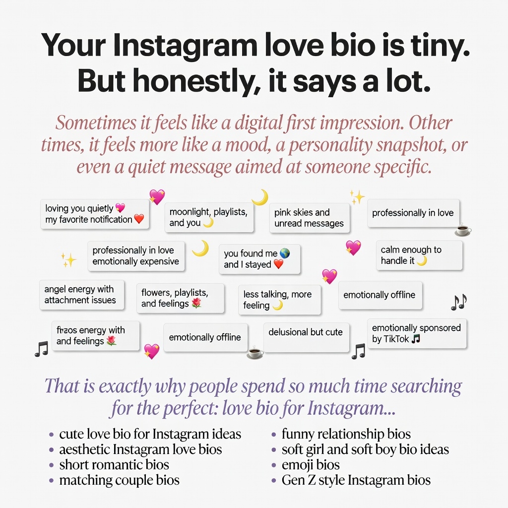 Your Instagram love bio is tiny. But honestly, it says a lot.