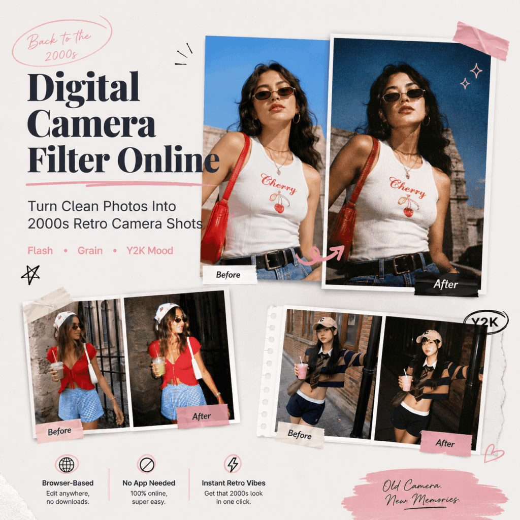 Digital Camera Filter Online for 2000s Photos WeShop AI Blog