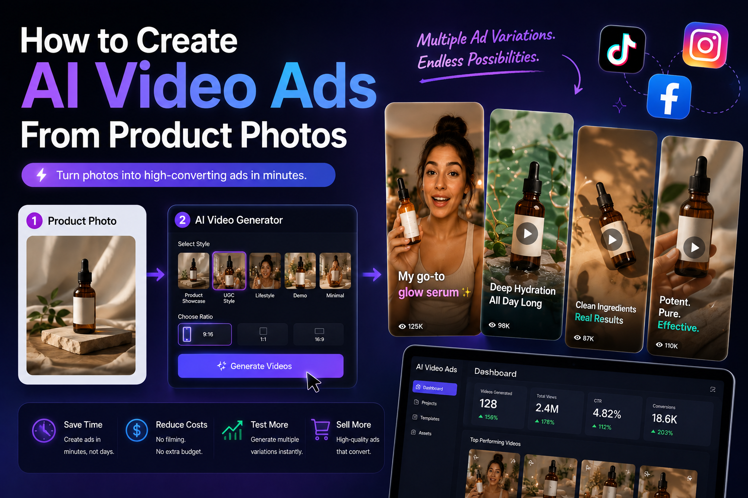 how to create ai video ads