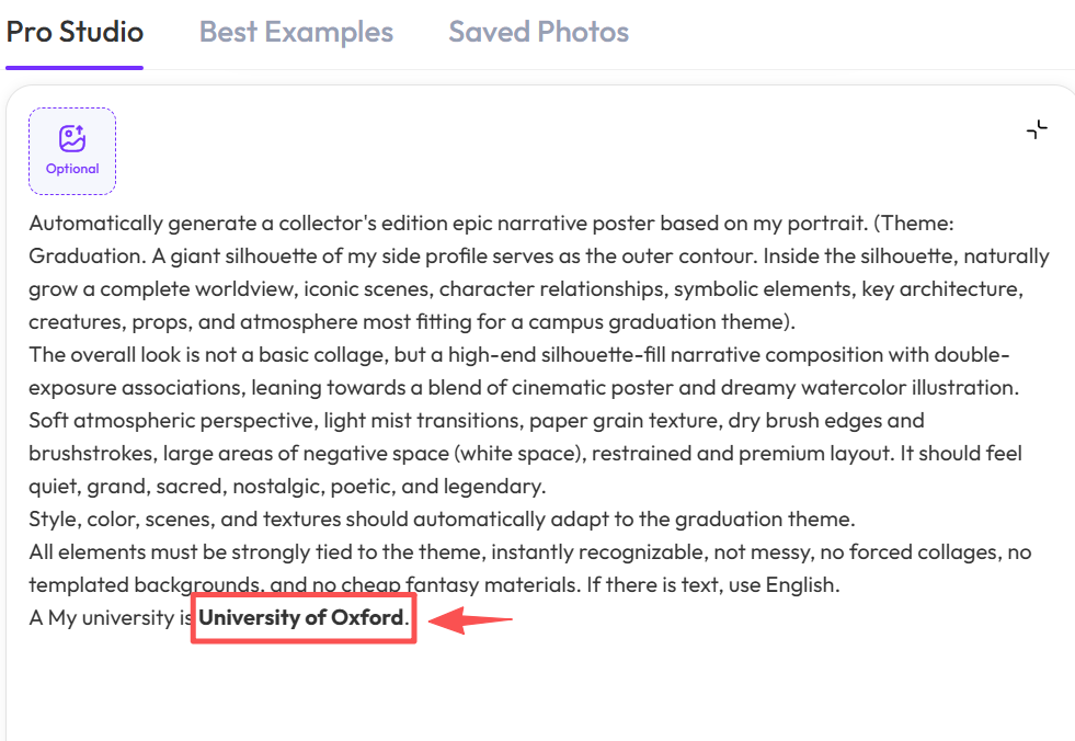 image – WeShop AI Blog replace the words University of Oxford able to make your own graduation poster