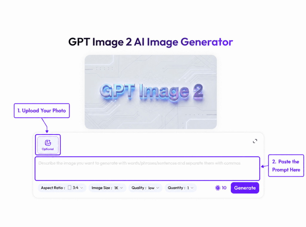 K-pop concert screen tutorial showing where to upload a photo and paste the AI prompt