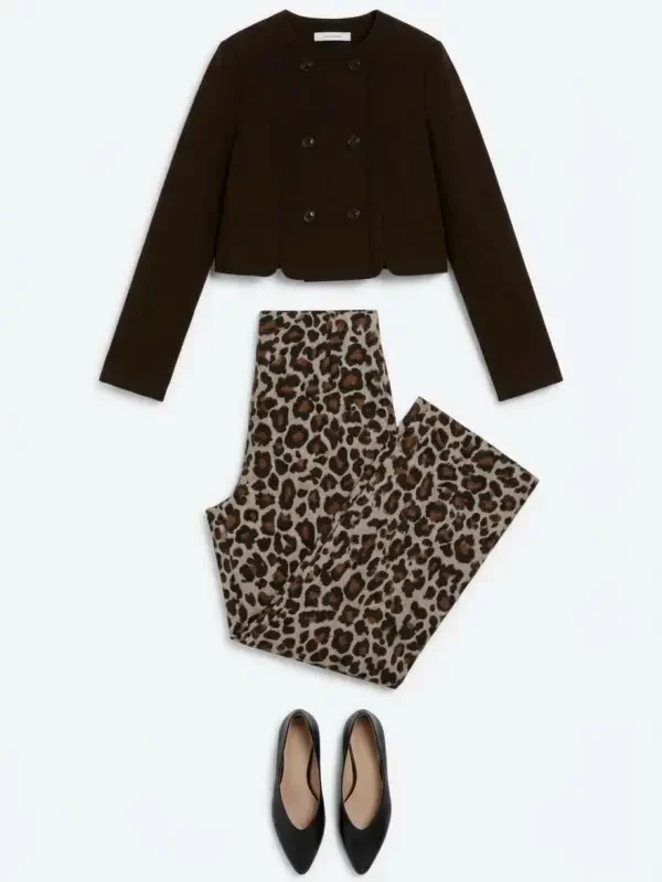 019894bb-d08c-47c9-974a-61c9048a3ff4_880x1216png_width600 – WeShop AI Blog Flatlay featuring a brown cropped cardigan, leopard-print skirt, and neutral shoes