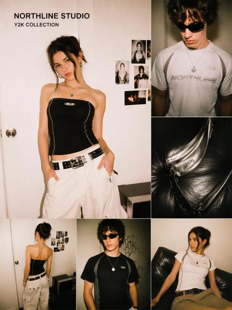 3d1f190a-ad35-4567-8b66-0515d78c43db_750x1000png_preview – WeShop AI Blog Y2K fashion collage created with a Digital Camera Filter Online, featuring flash-lit outfit portraits, casual poses, dark leather details, and warm vintage tones.