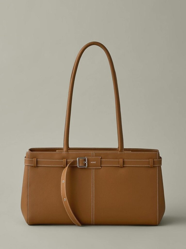 AI Product Photography before and after comparison showing a handbag changed from a simple product photo into a realistic lifestyle scene