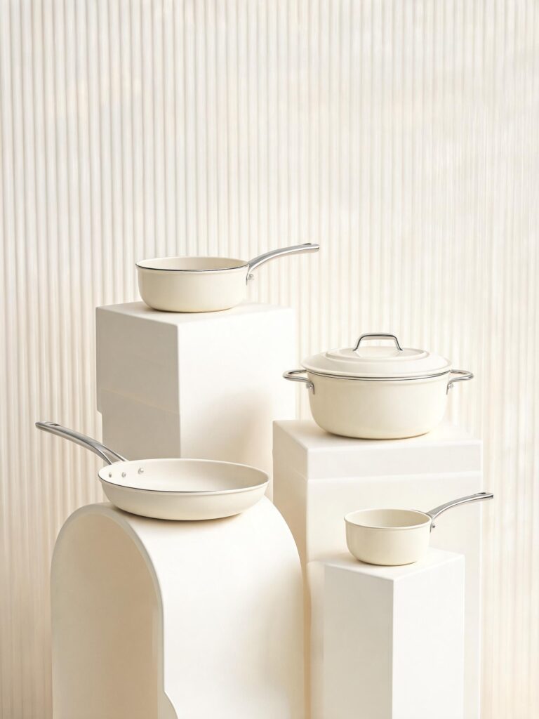 Seedream 5.0 AI Model example showing kitchen cookware presented in a clean commercial product photography style with professional lighting and composition