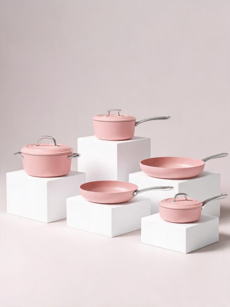 Seedream 5.0 AI Model example showing a collection of kitchen products arranged in a modern lifestyle scene with realistic details and balanced lighting