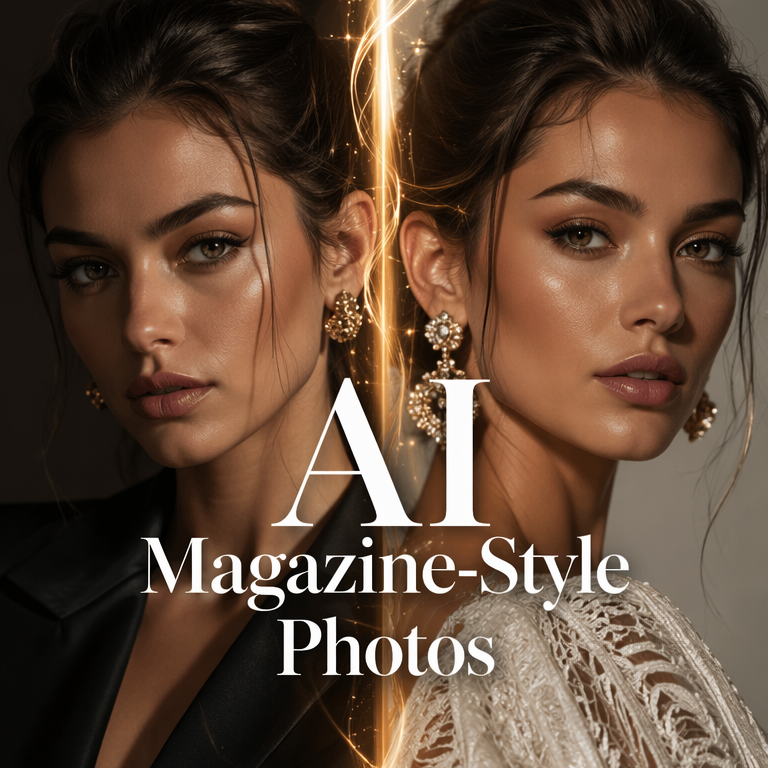 It showcases the powerful capabilities of AI in creating magazine-style photos.