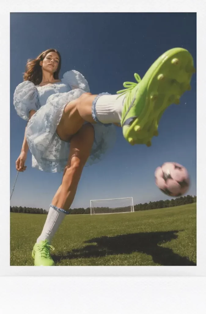 c0deffa9-6089-43ea-90f7-56ad1c2346db_832x1264png_preview – WeShop AI Blog The same football action photo inside a white Polaroid frame, preserving the raised foot, ball, and ground shadow.