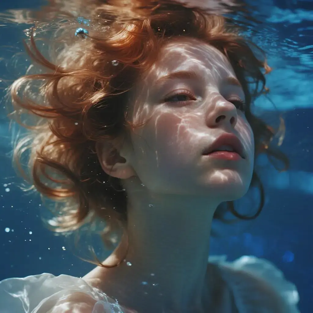 def23e84-57f8-48f9-b12c-5f96bfc0b05c_1024x1024png_preview – WeShop AI Blog Underwater portrait of a red-haired woman used as a reference for the Stardew Valley Portrait Maker.
