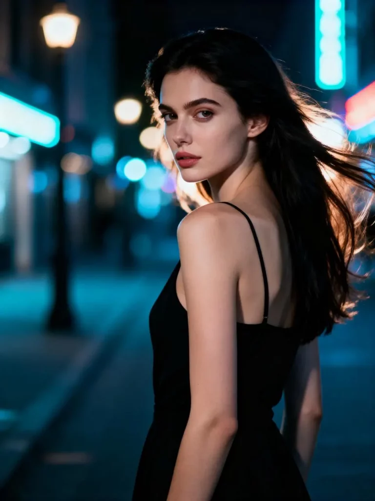 ed7640fe-6ffe-4de9-9e1d-0d29de9fe6d1_960x1280png_preview – WeShop AI Blog Dark-haired woman in a black dress used as a reference image for the Stardew Valley Portrait Maker.
