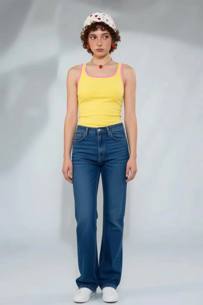 fbr – WeShop AI Blog Full-body woman in a gray bodysuit holding the same skincare product