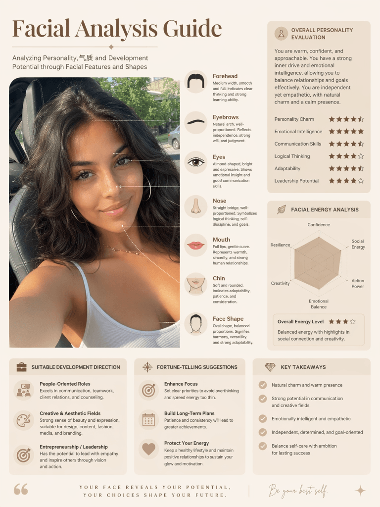 AI Facial Analysis Guide Card