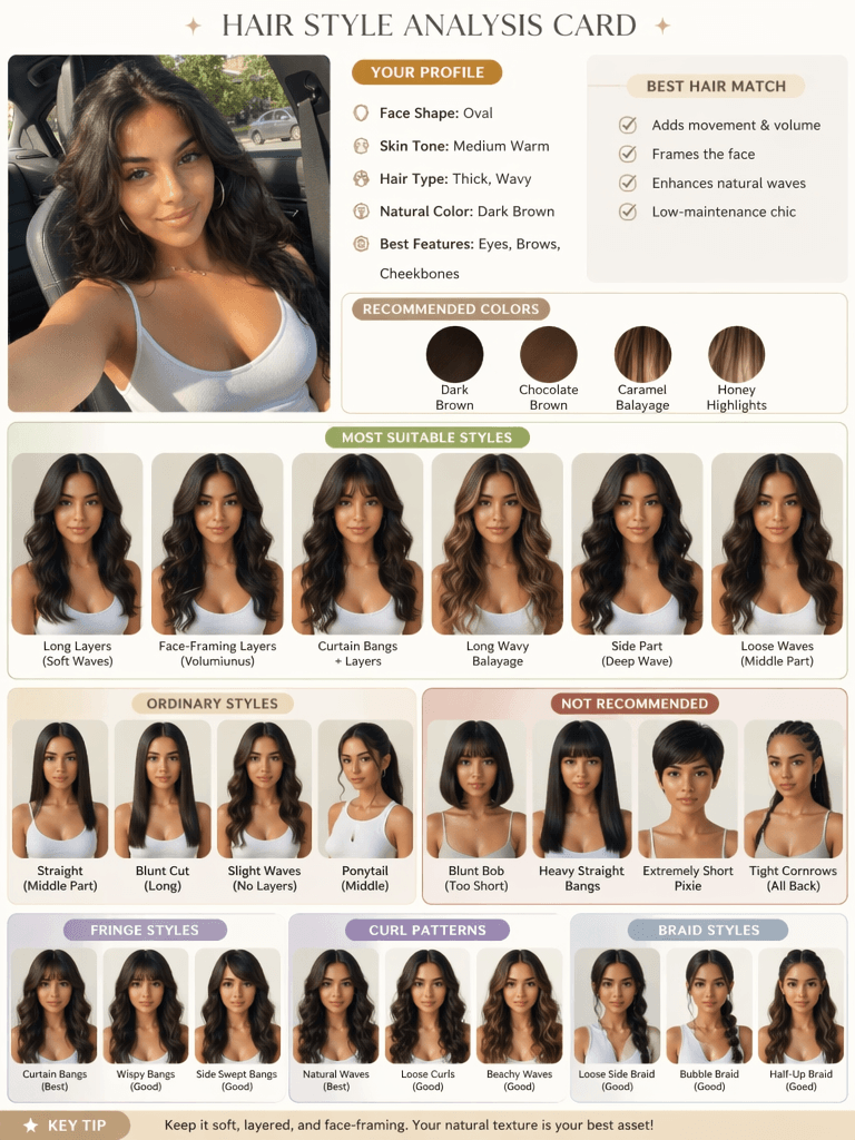 AI Facial Analysis Hairstyle Card