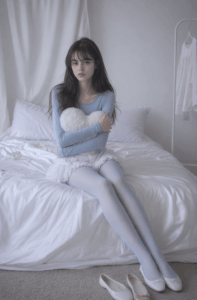 French girl aesthetic lookbook picture of an AI model