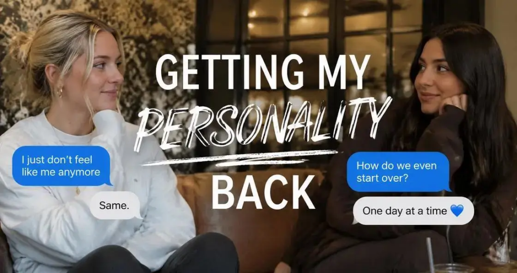 image – WeShop AI Blog Podcast-style YouTube banner showing two women with conversation bubbles and bold white text